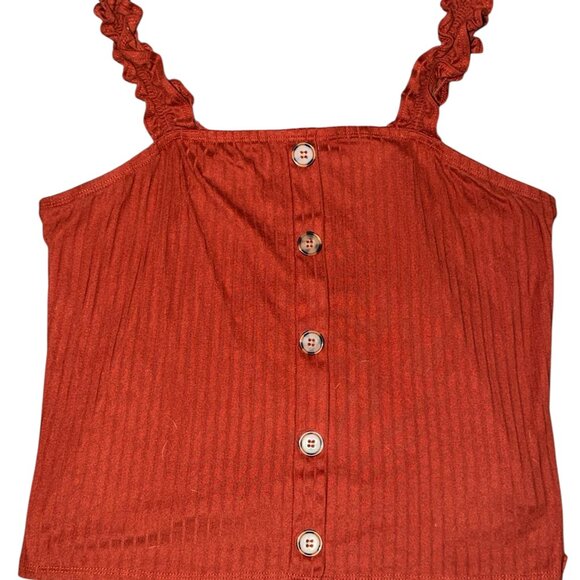 NOBO Tops - BURNT ORANGE CROP TOP